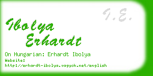 ibolya erhardt business card